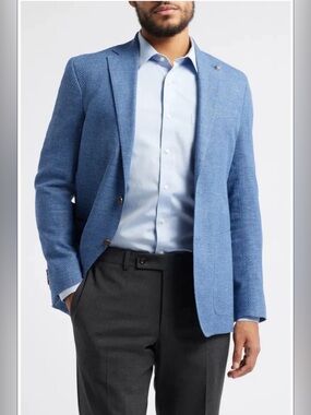 Jack Victor Textured Cotton & Linen Blend Sport Coat